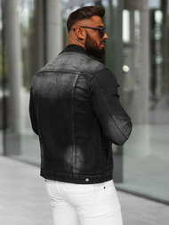 Pánská Džínová Bunda Černá OZONEE NB/MJ512N