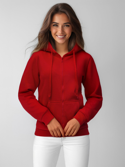 Dámská Mikina tmavě červená OZONEE JS/W03Z
