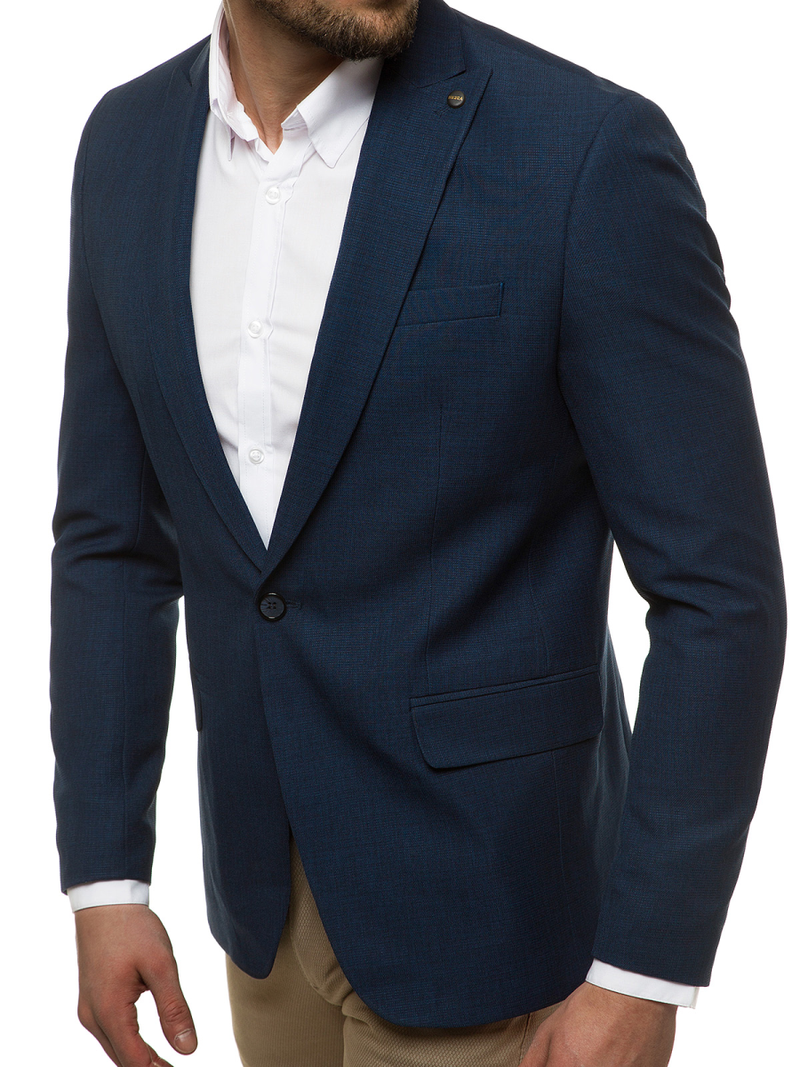 Pánské Sako Tmavě-Modrá OZONEE H/28