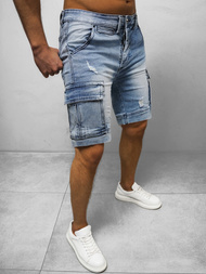 Pánské Džínové Kraťasy Světle Modré OZONEE NB/MP0039BC