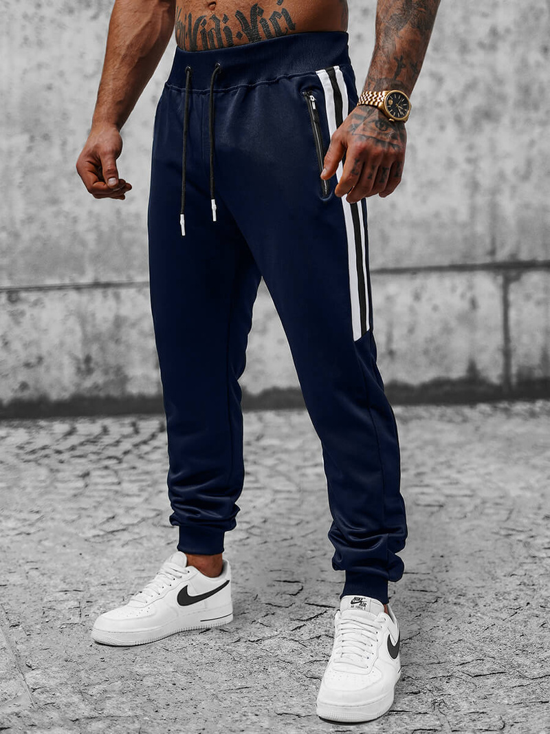 Pánské Tepláky Námořnické Modré OZONEE JS/8K181