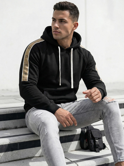 Pánská Mikina Černá OZONEE JS/8B1730/3Z