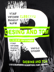 Pánské Tričko Černé OZONEE JS/KS1945