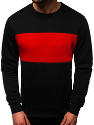 Pánská Mikina Černo-Červená OZONEE JS/2010