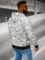 Pánská Mikina Bílá OZONEE JS/8B1182/1