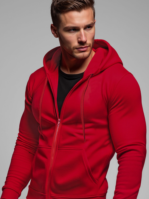 Pánská Mikina tmavě červená OZONEE JS/2008