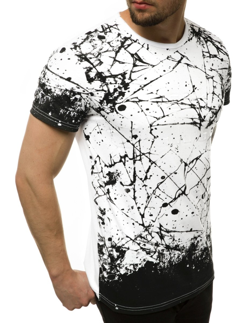 Pánské Tričko Bílé OZONEE JS/SS11019