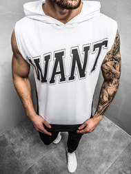 Pánské Tílko Bílé OZONEE B/60042Z