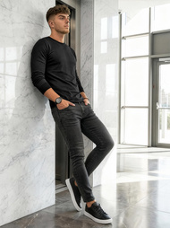 Pánské Džíny Černé OZONEE O/JK2918Z