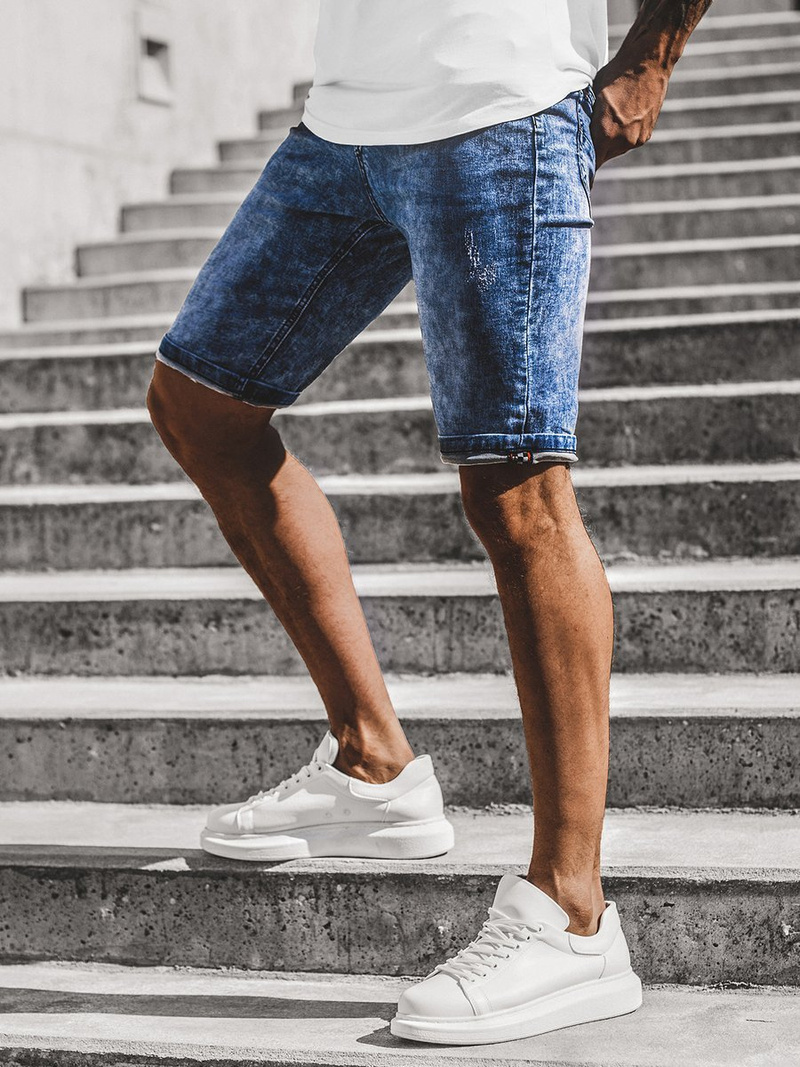 Pánské džínové kraťasy Modré OZONEE RF/HY321