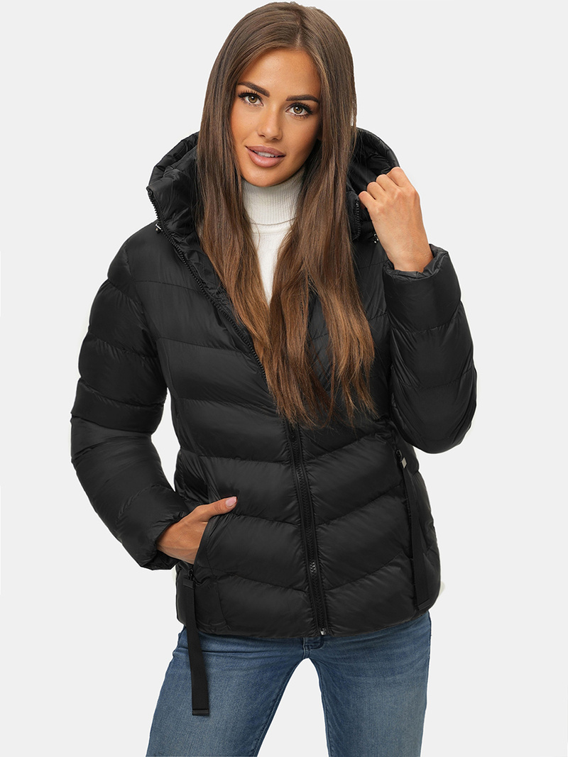 Dámská Bunda Černá OZONEE JS/M786/392