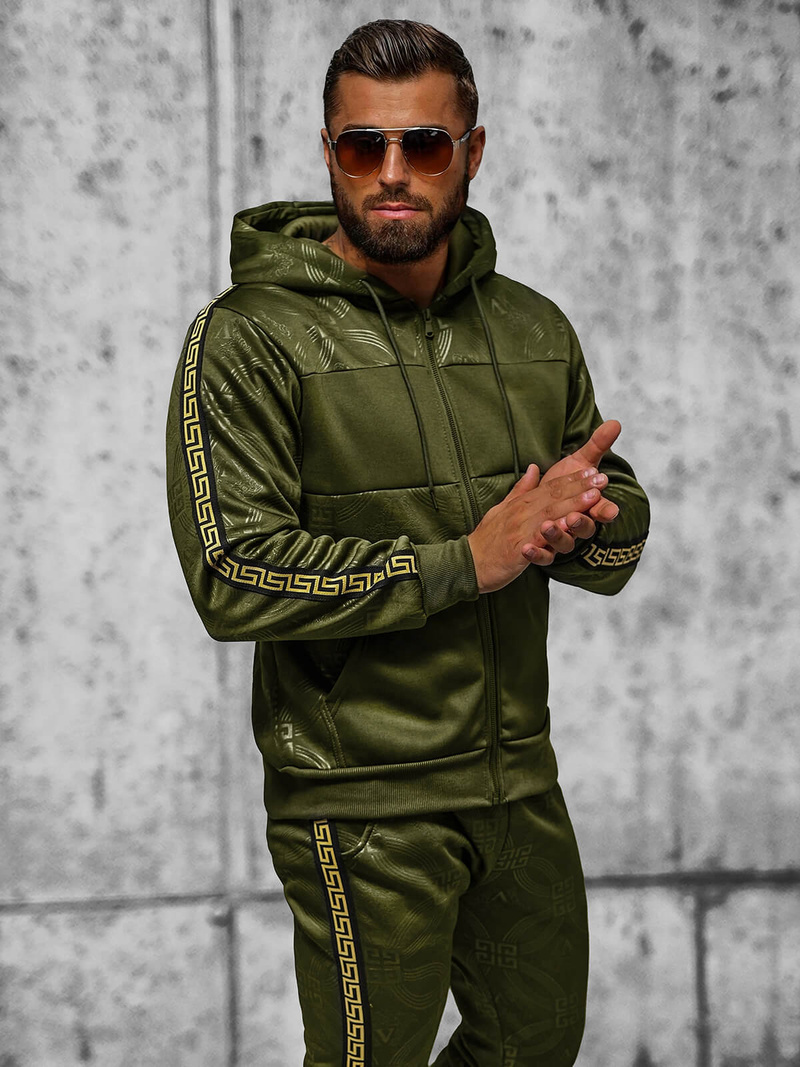 Pánská Tepláková Souprava Zelený OZONEE JS/3C555