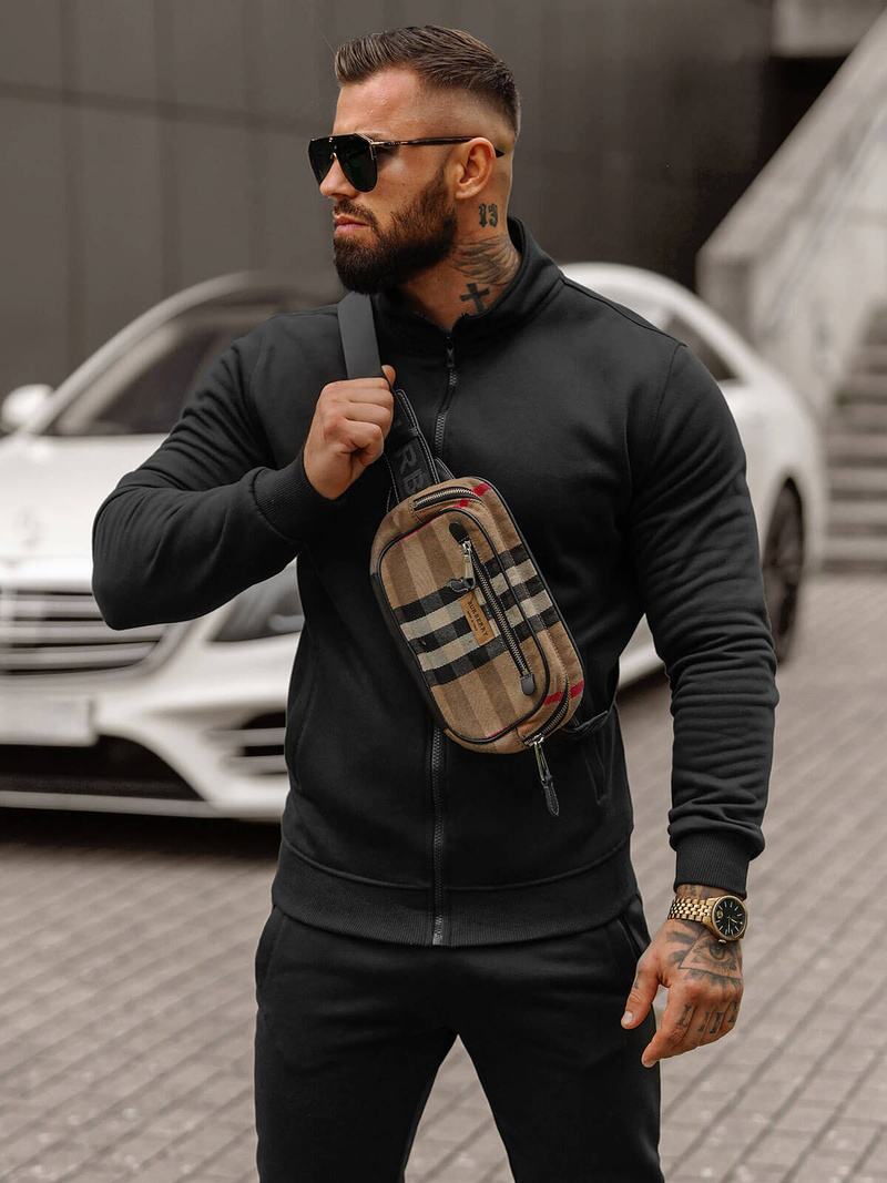 Pánská Tepláková Souprava Černá OZONEE JS/68C10385/3Z