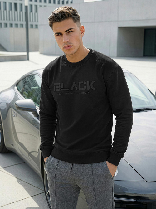 Pánská Mikina Černá OZONEE JS/8B1992/3