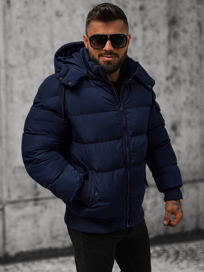 Pánská Zimní Bunda Námořnická Modřá OZONEE JS/27M8111