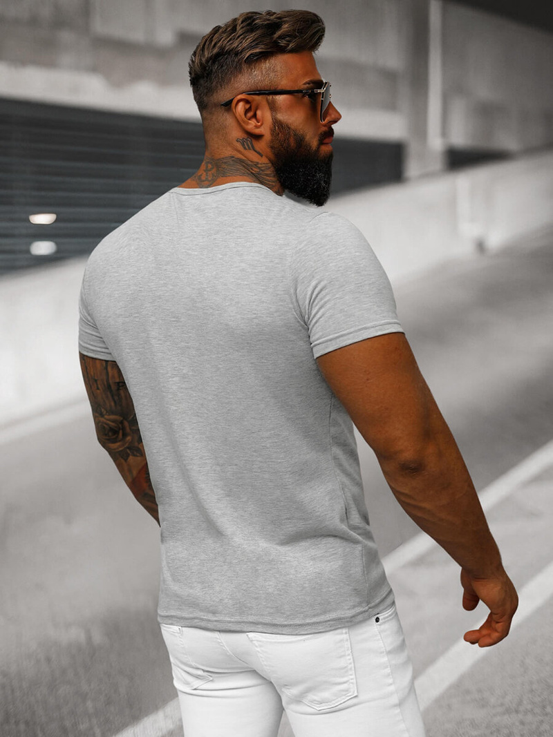 Pánské Tričko Šedé OZONEE JS/712007Z