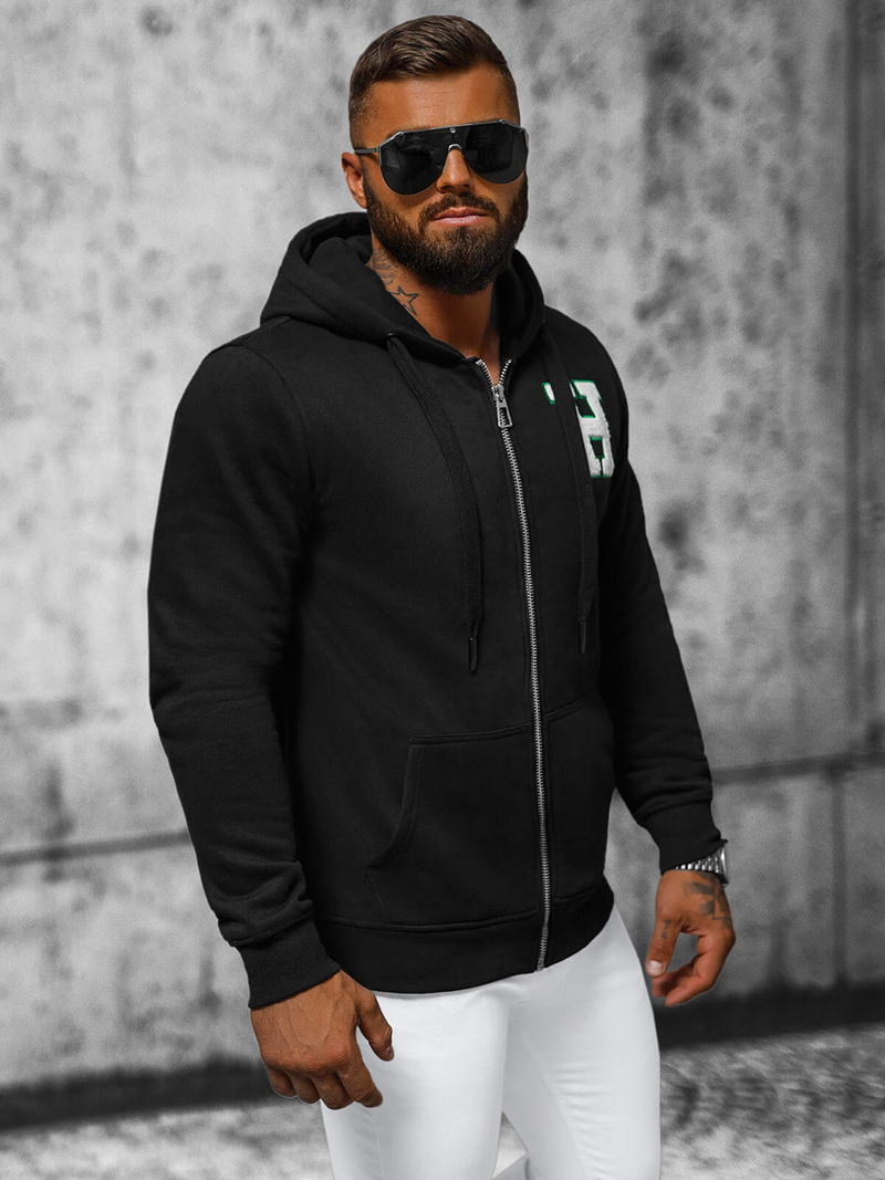 Pánská Mikina Černá OZONEE NB/MF2006