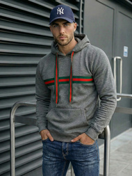 Pánská Mikina Grafitová OZONEE JS/8B1735/5Z