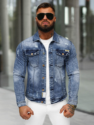 Pánská Džínová Bunda Modrá OZONEE NB/MJ529BS