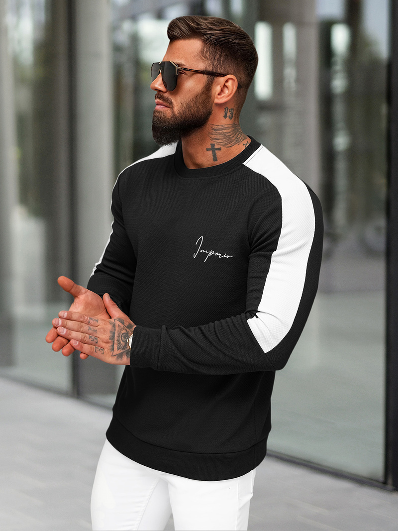 Pánská Mikina Černá OZONEE O/P2033Z