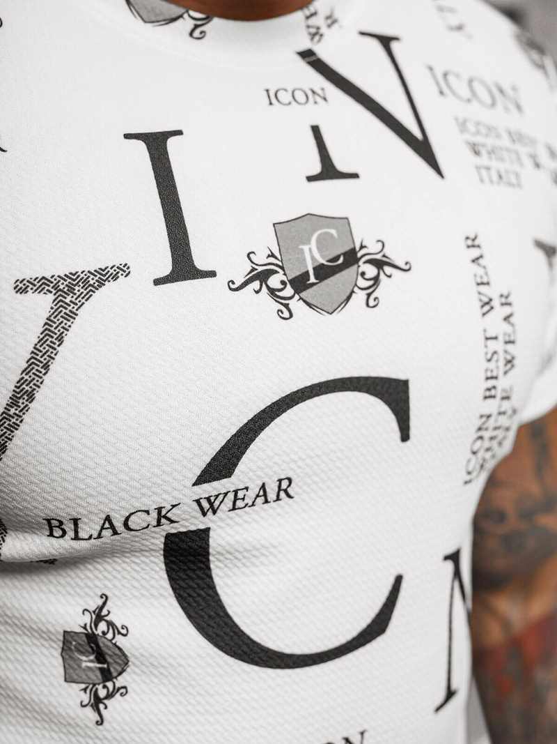 Pánské Tričko Bílé OZONEE O/T6482