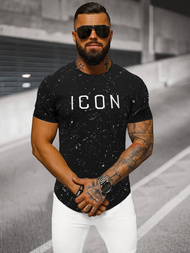 Pánské Tričko Černé OZONEE O/P1289Z