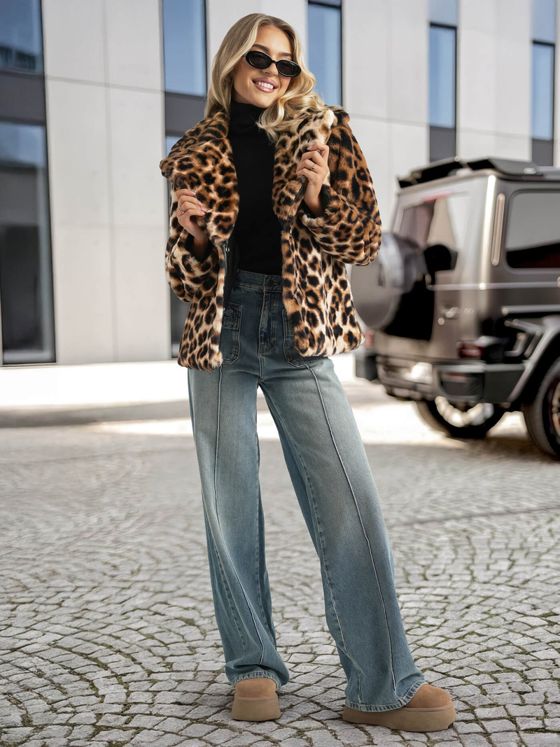 Dámská bunda béžovo-hnědá OZONEE JS/61M8500/158