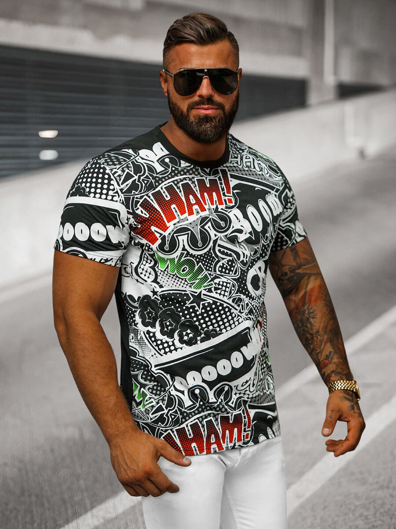 Pánské Tričko Černé OZONEE O/T137/3