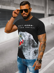 Pánské Tričko Černé OZONEE O/T127/3Z