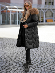 Dámská Zimní Bunda Černá OZONEE O/5M3229/392