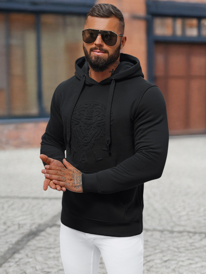 Pánská Mikina Černá OZONEE NB/MF2012