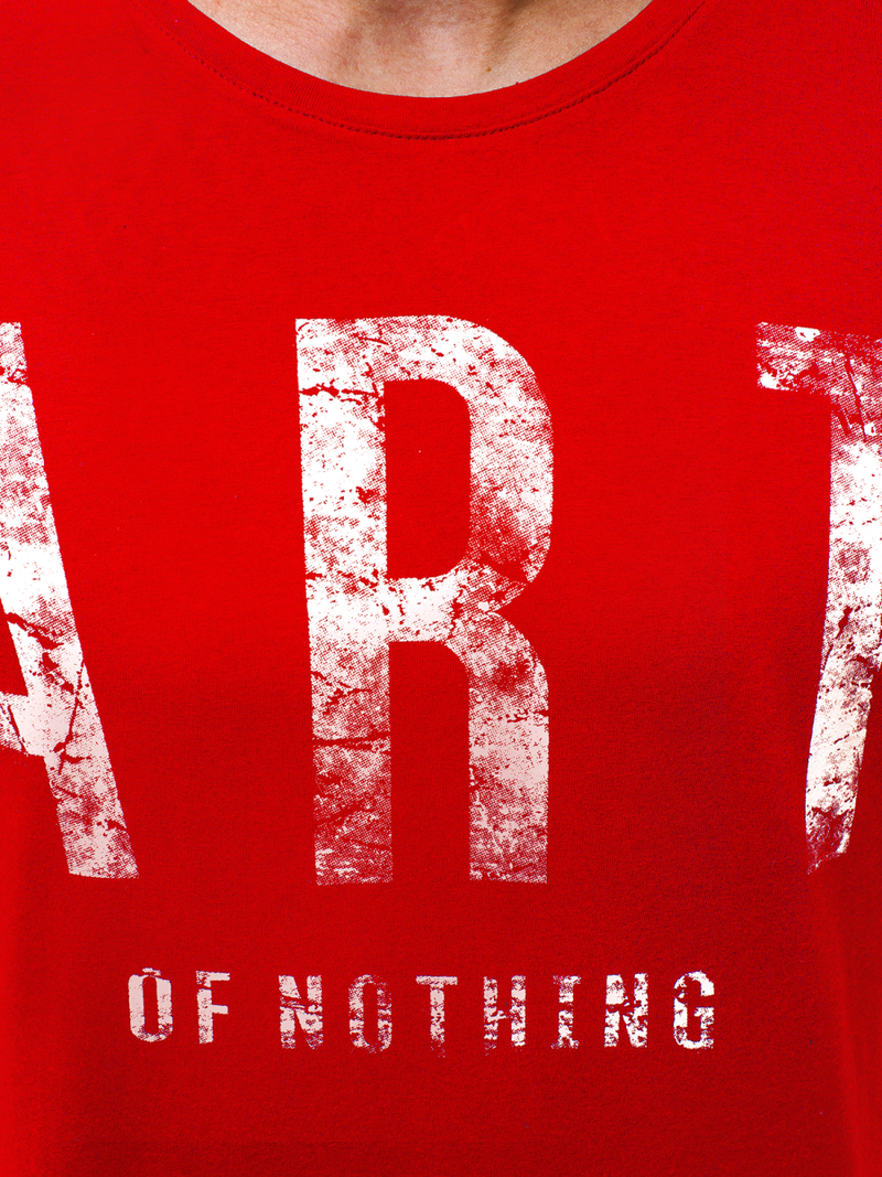 Pánské Tričko S Dlouhým Rukávem Červený OZONEE O/1292Z