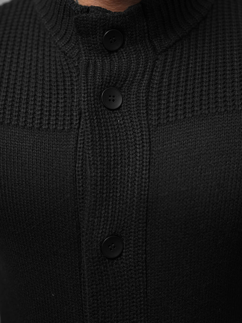 Pánský Svetr Černý OZONEE NB/MM6011/4