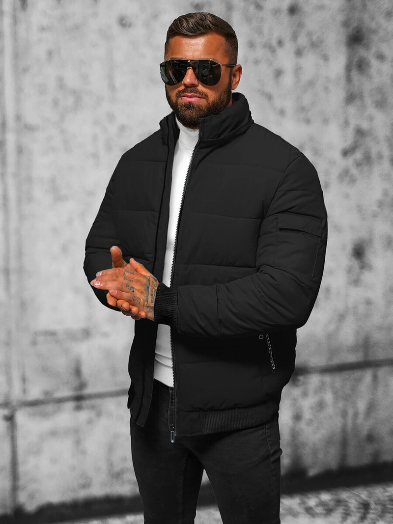 Pánská Bunda Černá OZONEE JS/31M5006