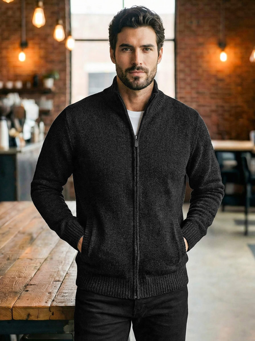 Pánský Svetr Černý OZONEE JS/59B3611/3