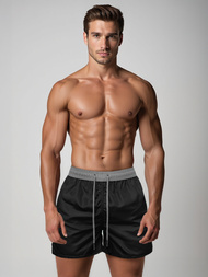 Pánské koupací šortky černo/šedé OZONEE JS/17K561/3Z