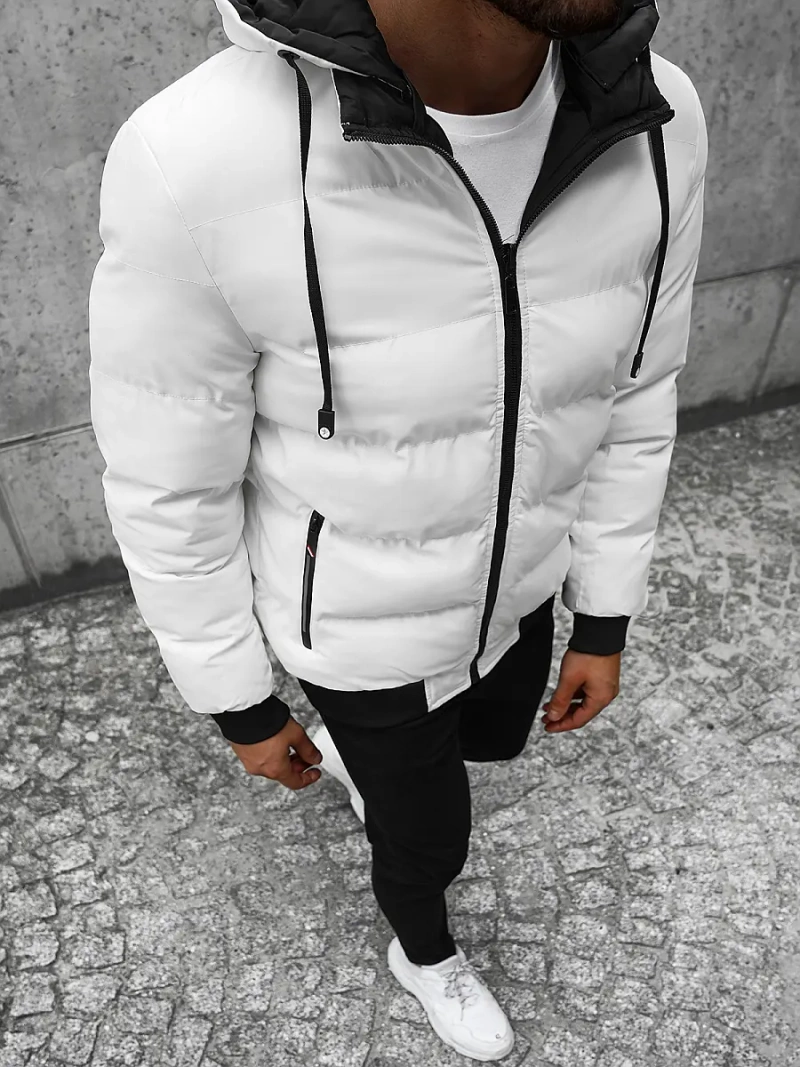 Pánská Oboustranná Bunda Bílá OZONEE JS/M761/281