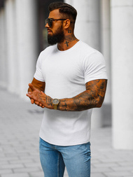 Pánské Tričko Bílé OZONEE O/7766T