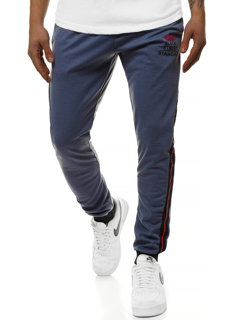 Pánské Tepláky Námořnické Modré OZONEE JS/AM100