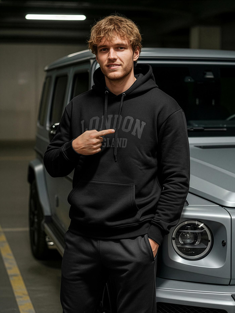 Pánská Mikina Černá OZONEE JS/8B1986/3