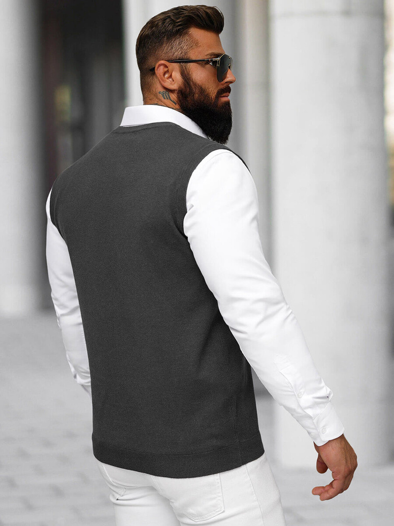 Pánský Svetr Grafitové OZONEE NB/MM6005/3Z