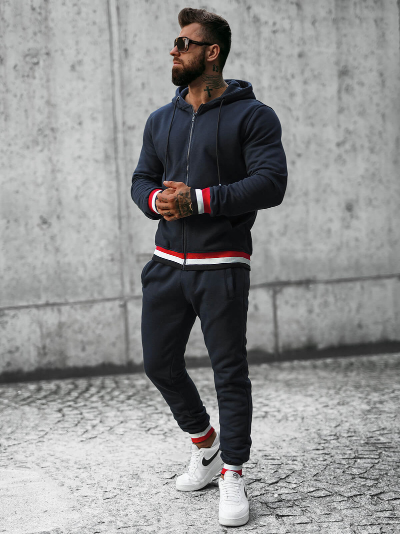 Pánská Tepláková Souprava Námořnický Modry OZONEE JS/8C65/25