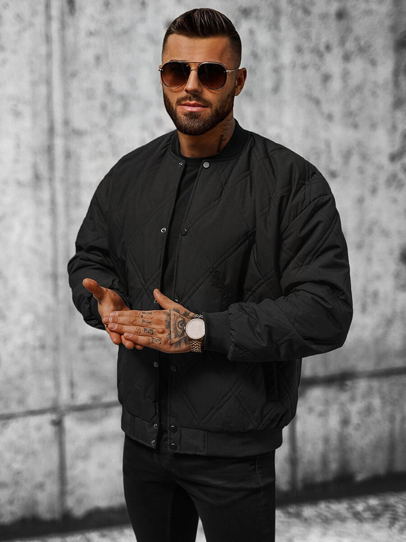 Pánská Bunda Černá OZONEE JS/84M3020/392