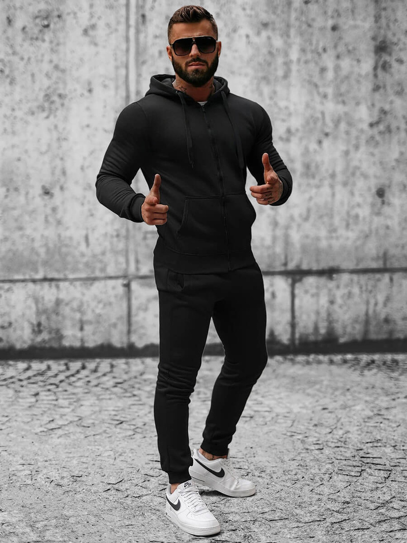 Pánská Tepláková Souprava Černý OZONEE JS/XW2008