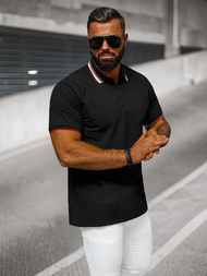 Pánské Polo Tričko Černé OZONEE O/DA719