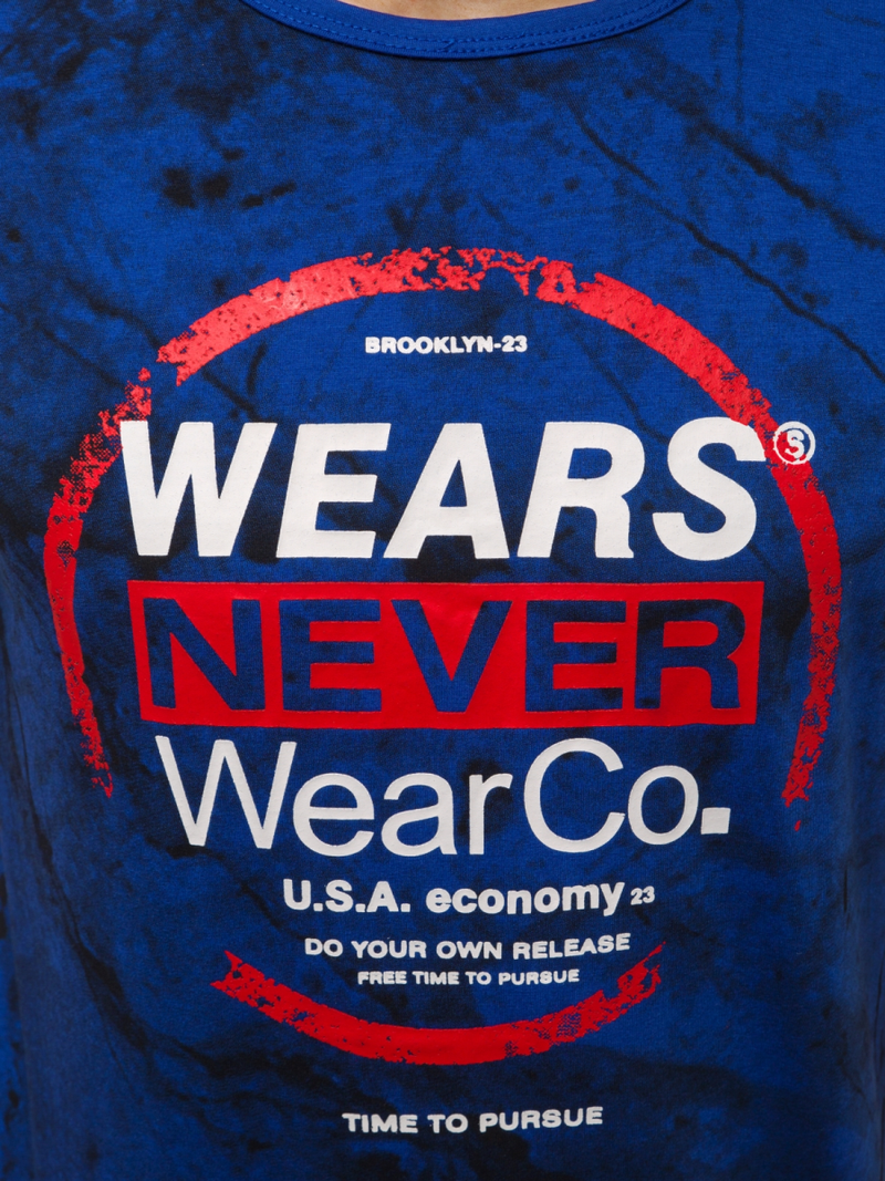 Pánské Tričko Modré OZONEE JS/SS10925Z