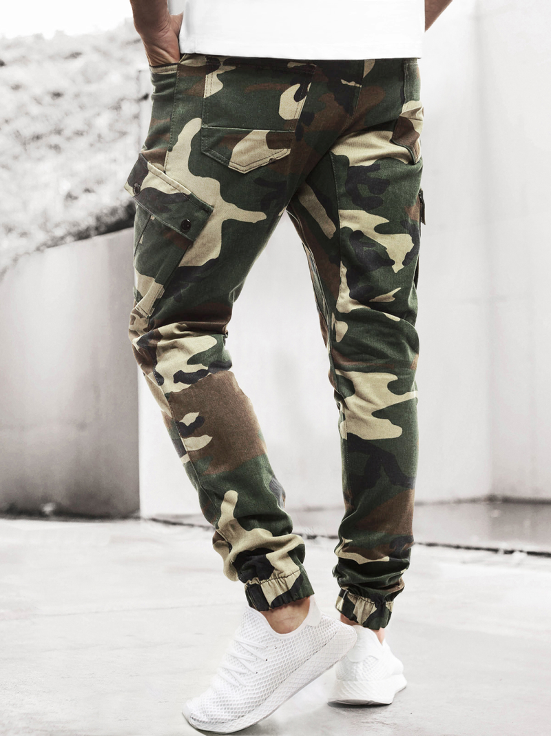 Pánské Kalhoty Jogger Maskáčové-Zelené Ozonee A/0853