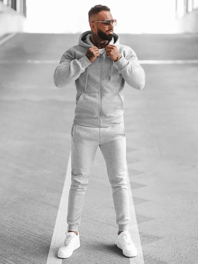 Pánská Tepláková Souprava Šedá OZONEE JS/68C10386/2Z