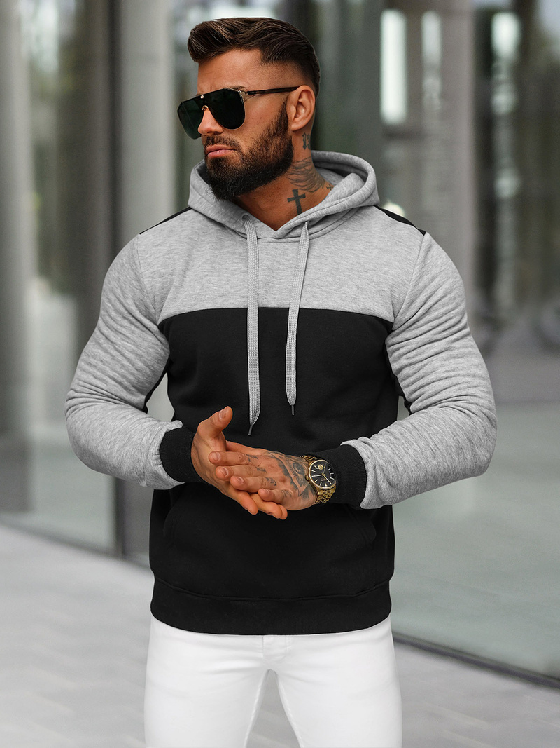 Pánská Mikina Černá OZONEE JS/8B1307/3