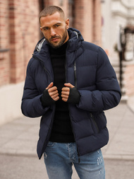 Pánská Zimní Bunda Námořnická Modřá OZONEE JS/5M756/215Z